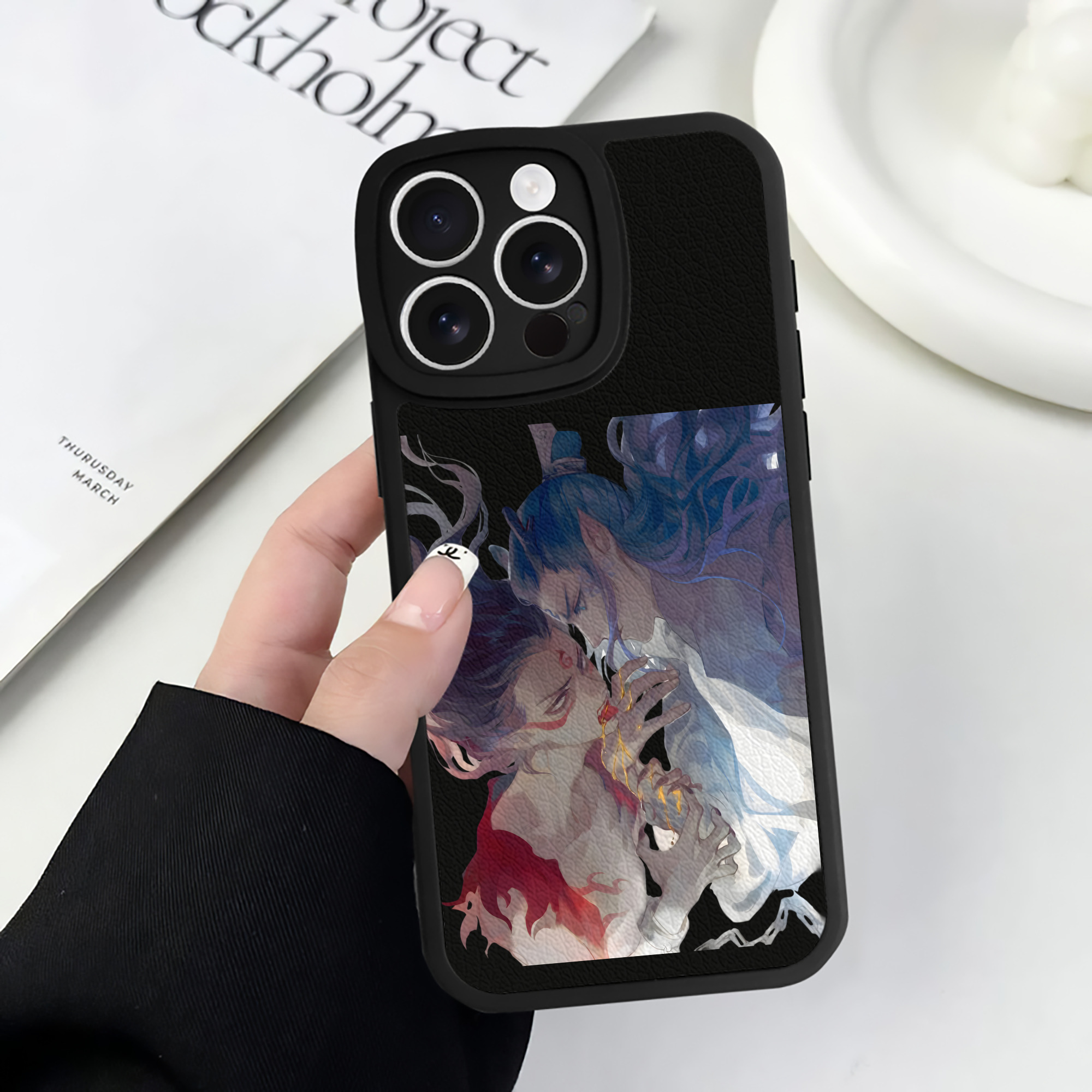 （画像用） Ne Zha 2 ナタ 魔童の大暴れ 【iPhone 16シリーズ対応】シリコンスマホケース（レザー調） 材質：シリコン